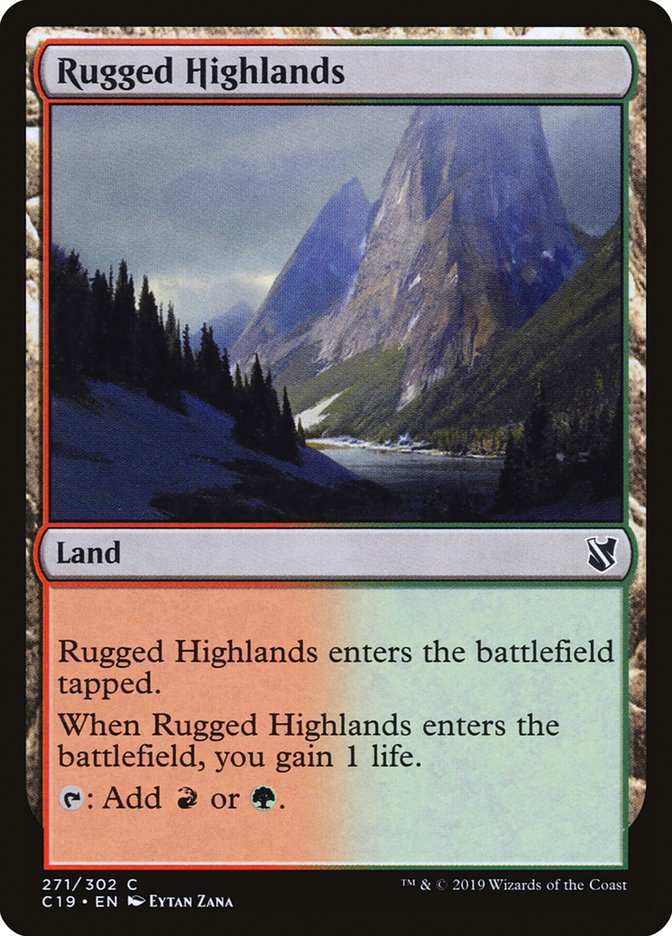 Rugged Highlands [Commander 2019] | The Gaming-Verse