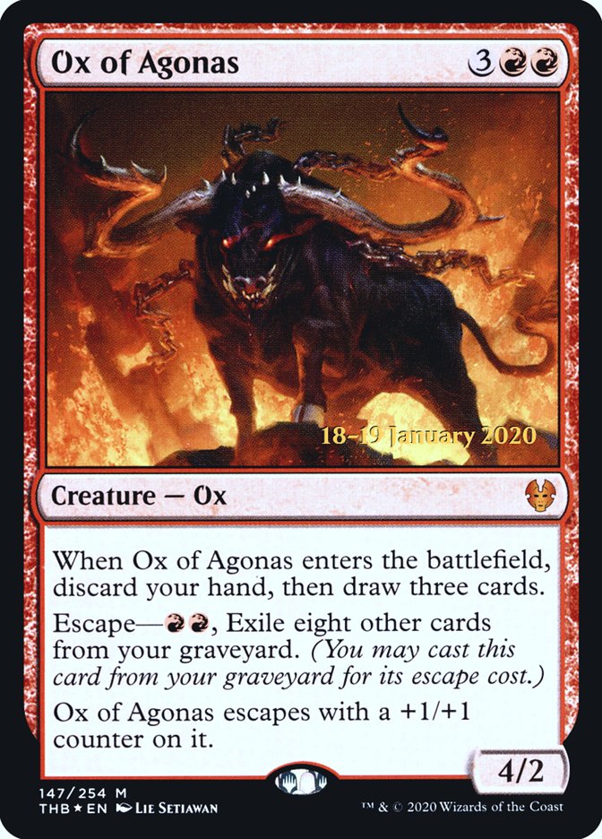 Ox of Agonas [Theros Beyond Death Prerelease Promos] | The Gaming-Verse