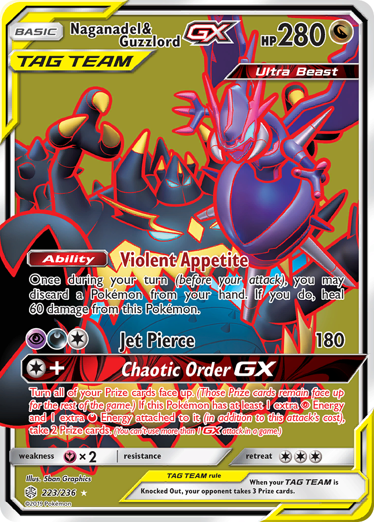 Naganadel & Guzzlord GX (223/236) [Sun & Moon: Cosmic Eclipse] | The Gaming-Verse