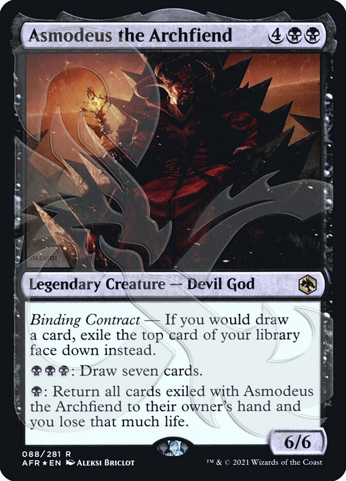 Asmodeus the Archfiend (Ampersand Promo) [Dungeons & Dragons: Adventures in the Forgotten Realms Promos] | The Gaming-Verse