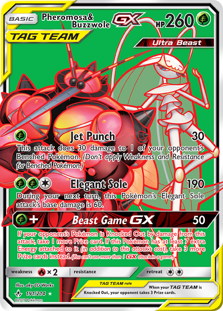 Pheromosa & Buzzwole GX (191/214) [Sun & Moon: Unbroken Bonds] | The Gaming-Verse