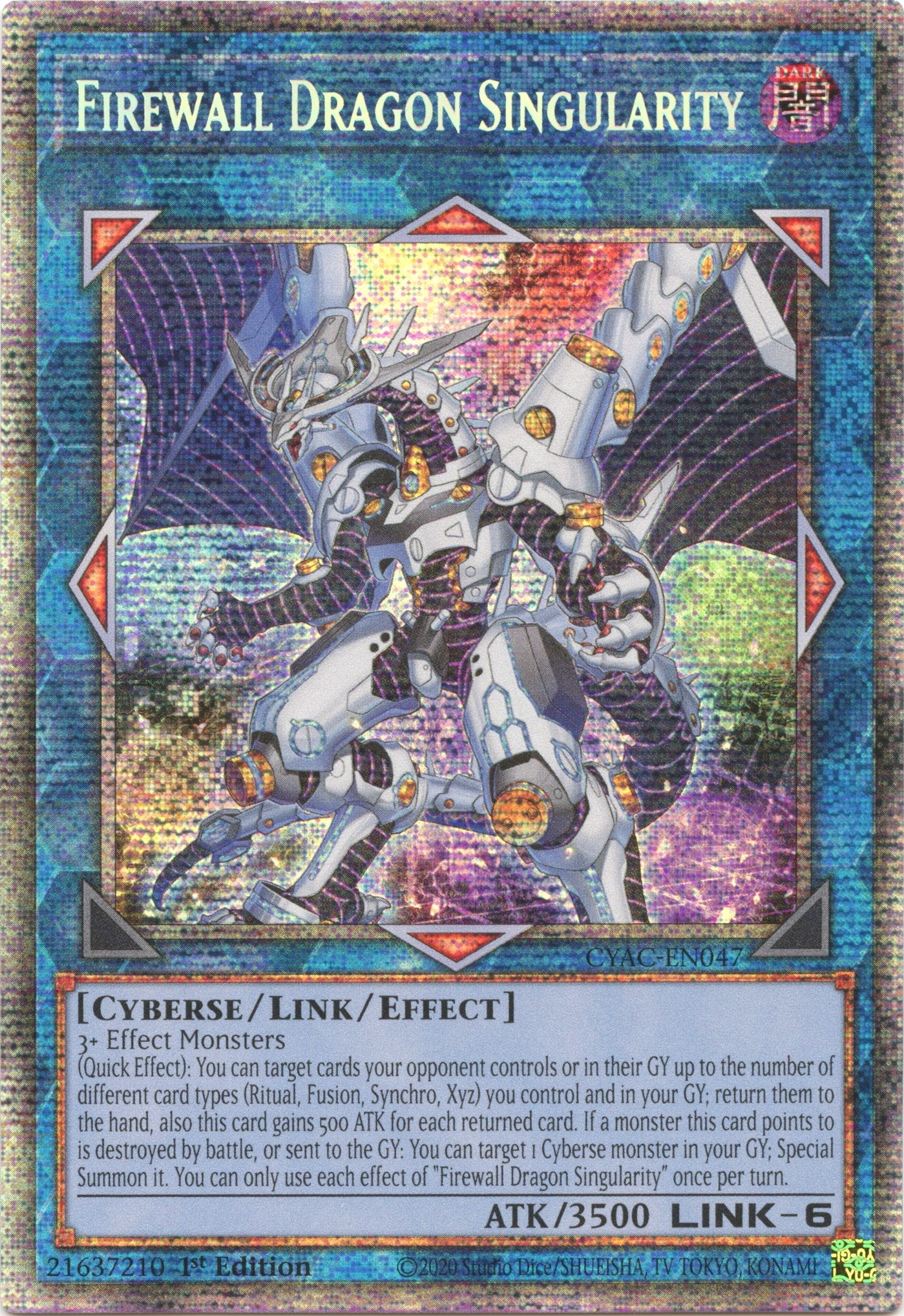 Firewall Dragon Singularity [CYAC-EN047] Starlight Rare | The Gaming-Verse