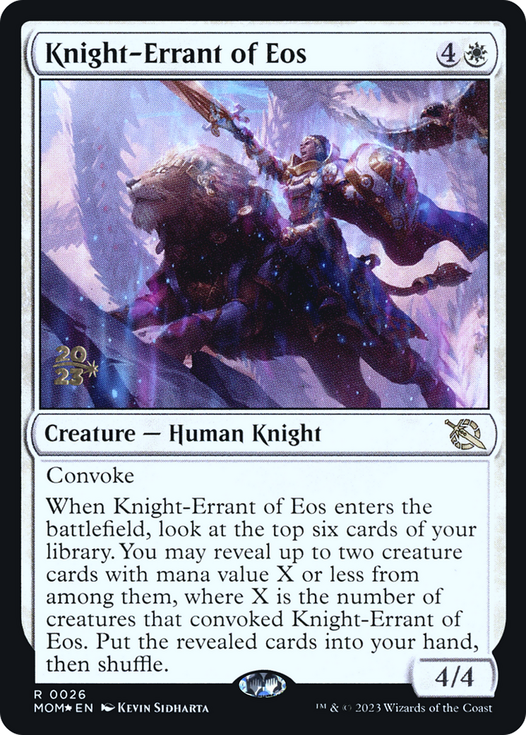 Knight-Errant of Eos [March of the Machine Prerelease Promos] | The Gaming-Verse