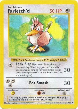 Farfetch'd (27/102) [Base Set Shadowless Unlimited] | The Gaming-Verse