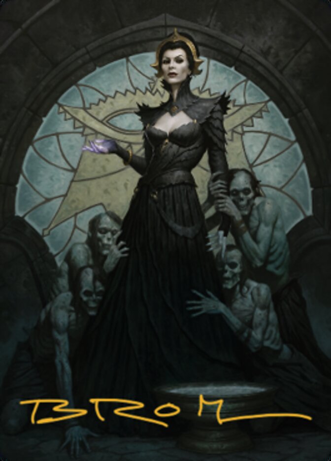 Liliana of the Veil Art Card (Gold-Stamped Signature) [Dominaria United Art Series] | The Gaming-Verse