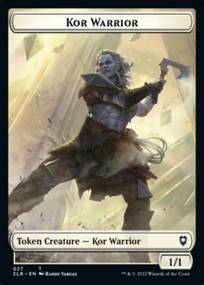 Kor Warrior // Wizard Double-sided Token [Commander Legends: Battle for Baldur's Gate Tokens] | The Gaming-Verse