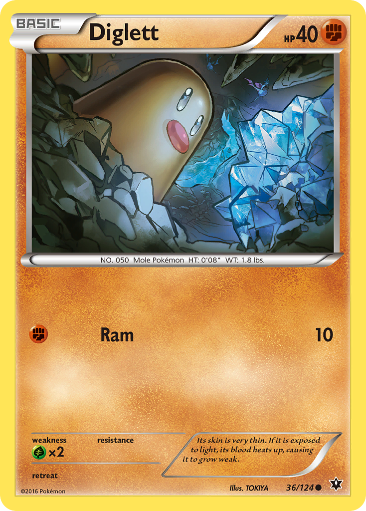 Diglett (36/124) [XY: Fates Collide] | The Gaming-Verse