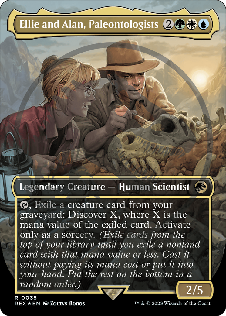 Ellie and Alan, Paleontologists Emblem (Borderless) [Jurassic World Collection Tokens] | The Gaming-Verse