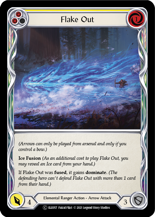 Flake Out (Yellow) [U-ELE057] Unlimited Rainbow Foil | The Gaming-Verse