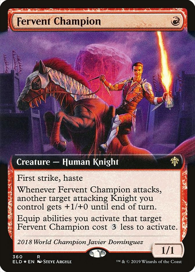 Fervent Champion (Extended Art) [Throne of Eldraine] | The Gaming-Verse