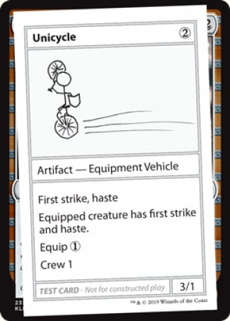 Unicycle (2021 Edition) [Mystery Booster Playtest Cards] | The Gaming-Verse