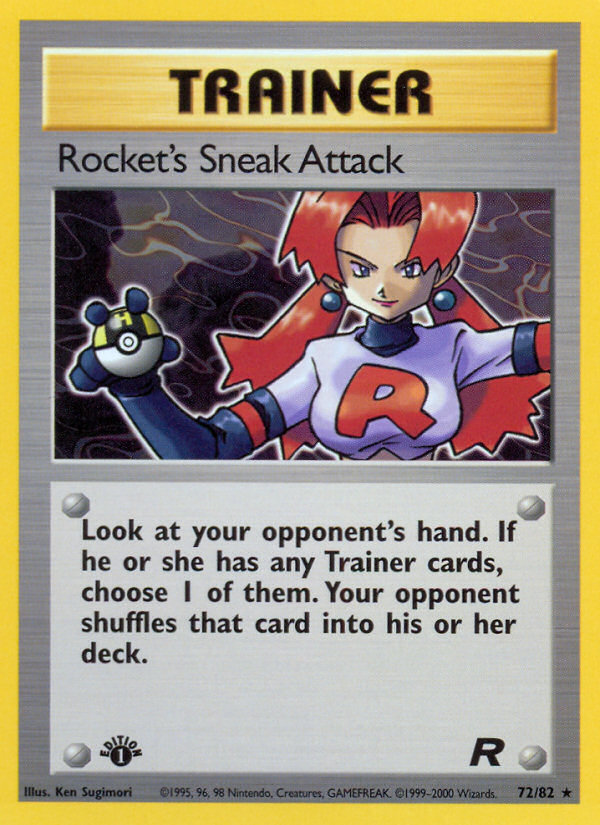 Rocket's Sneak Attack (72/82) [Team Rocket 1st Edition] | The Gaming-Verse