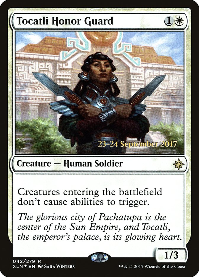 Tocatli Honor Guard  (Prerelease) [Ixalan Prerelease Promos] | The Gaming-Verse