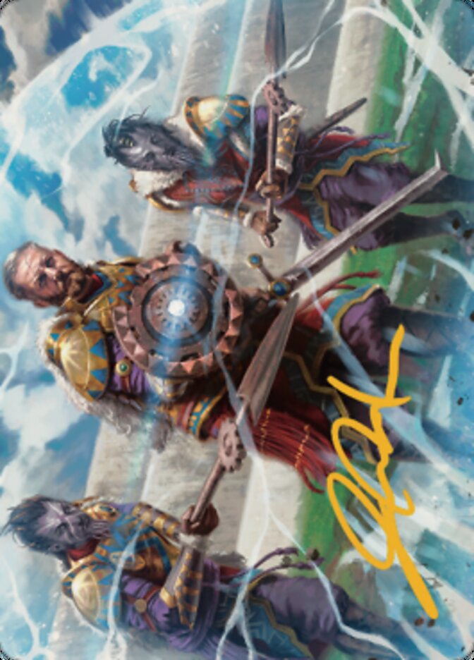 Argivian Phalanx Art Card (Gold-Stamped Signature) [Dominaria United Art Series] | The Gaming-Verse