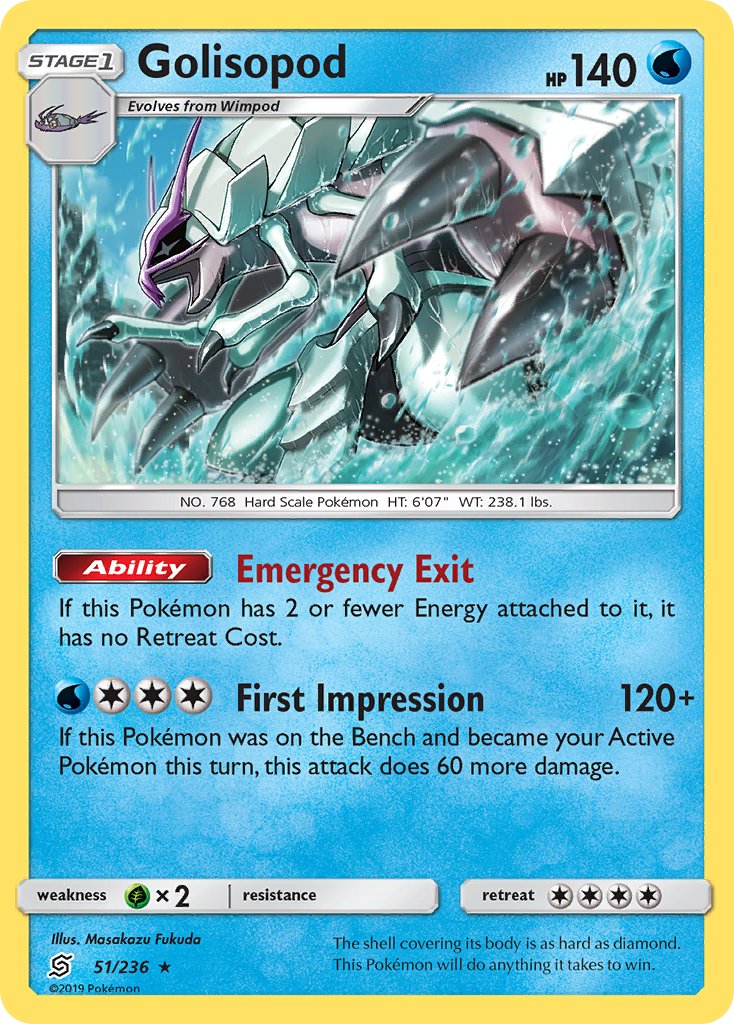 Golisopod (51/236) (Cosmos Holo) (Blister Exclusive) [Sun & Moon: Unified Minds] | The Gaming-Verse