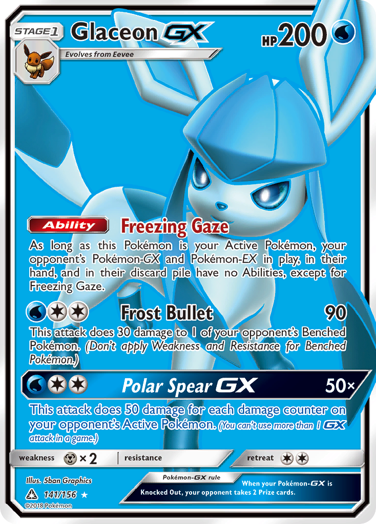 Glaceon GX (141/156) [Sun & Moon: Ultra Prism] | The Gaming-Verse