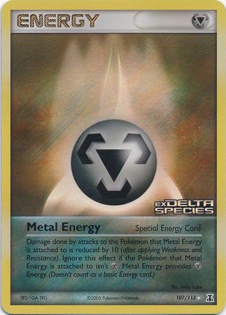 Metal Energy (107/113) (Stamped) [EX: Delta Species] | The Gaming-Verse