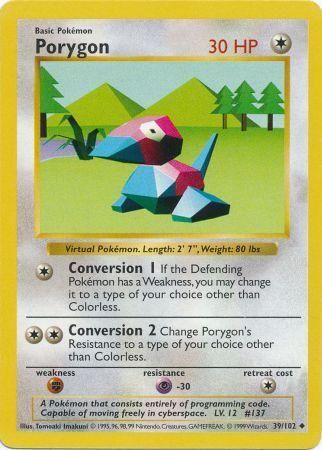 Porygon (39/102) [Base Set Shadowless Unlimited] | The Gaming-Verse