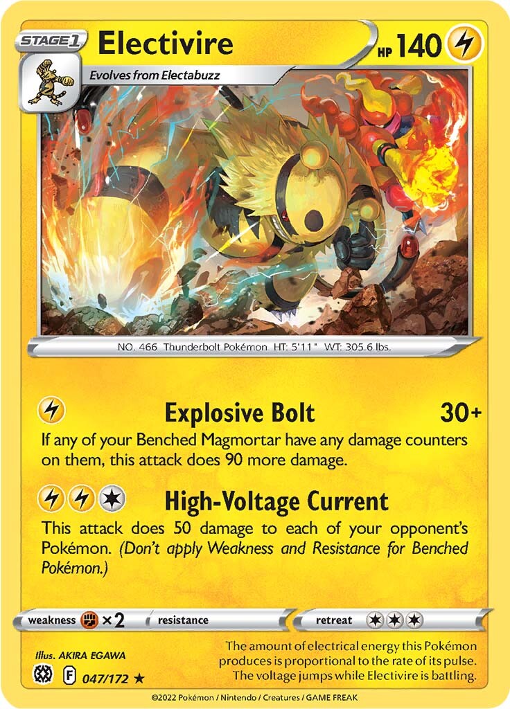 Electivire (047/172) [Sword & Shield: Brilliant Stars] | The Gaming-Verse