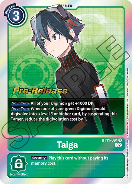 Taiga [BT11-091] [Dimensional Phase Pre-Release Promos] | The Gaming-Verse