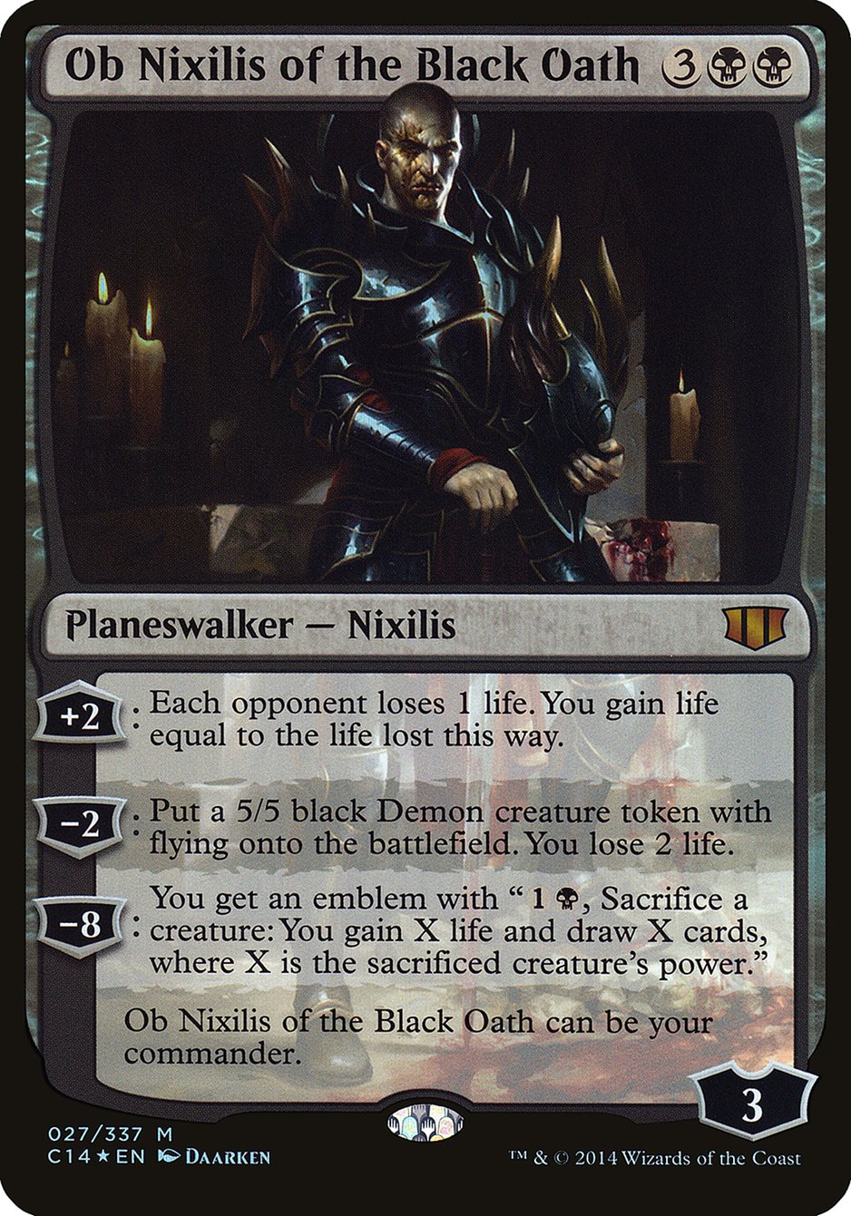 Ob Nixilis of the Black Oath (Commander 2014) [Commander 2014 Oversized] | The Gaming-Verse