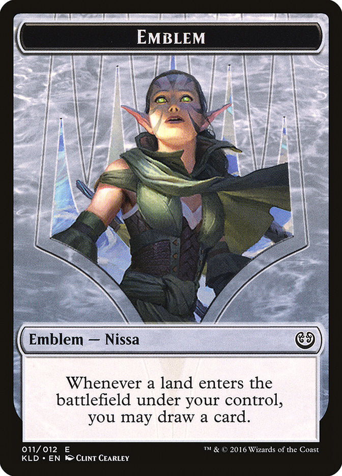 Nissa, Vital Force Emblem [Kaladesh Tokens] | The Gaming-Verse