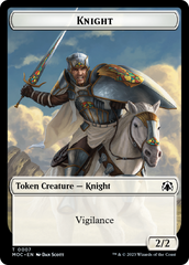 Knight (7) // Spirit (14) Double-Sided Token [March of the Machine Commander Tokens] | The Gaming-Verse