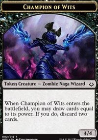 Champion of Wits // Warrior Double-sided Token [Hour of Devastation Tokens] | The Gaming-Verse