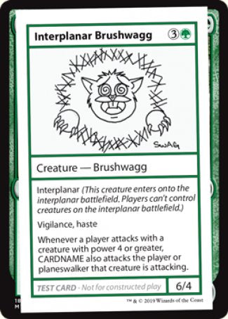 Interplanar Brushwagg (2021 Edition) [Mystery Booster Playtest Cards] | The Gaming-Verse