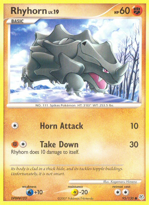 Rhyhorn (95/130) [Diamond & Pearl: Base Set] | The Gaming-Verse