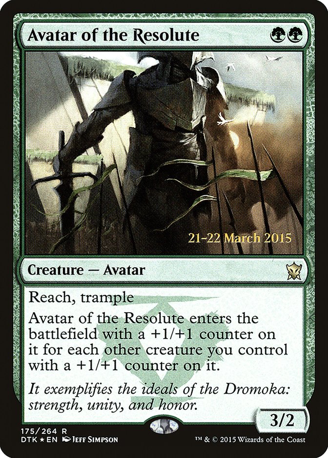 Avatar of the Resolute  (Prerelease) [Dragons of Tarkir Prerelease Promos] | The Gaming-Verse