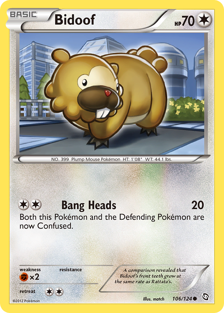 Bidoof (106/124) [Black & White: Dragons Exalted] | The Gaming-Verse