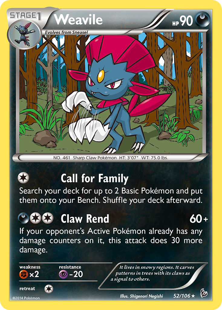 Weavile (52/106) [XY: Flashfire] | The Gaming-Verse