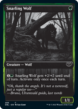 Snarling Wolf (486) [Innistrad: Double Feature] | The Gaming-Verse