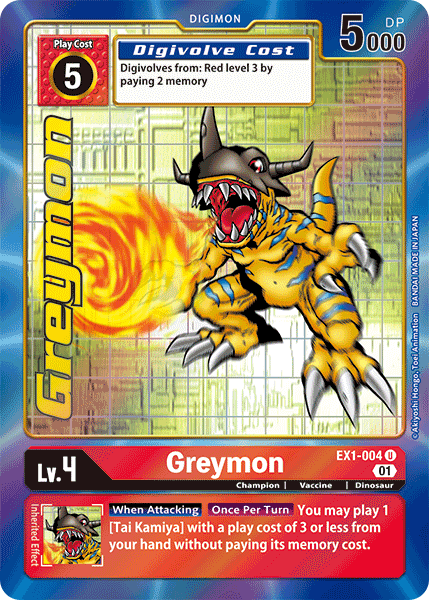 Greymon [EX1-004] (Alternate Art) [Classic Collection] | The Gaming-Verse