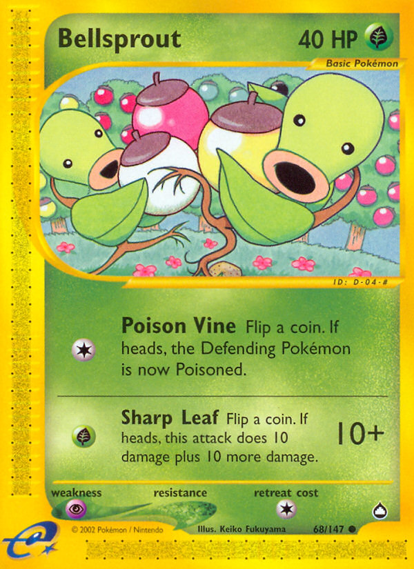 Bellsprout (68/147) [Aquapolis] | The Gaming-Verse