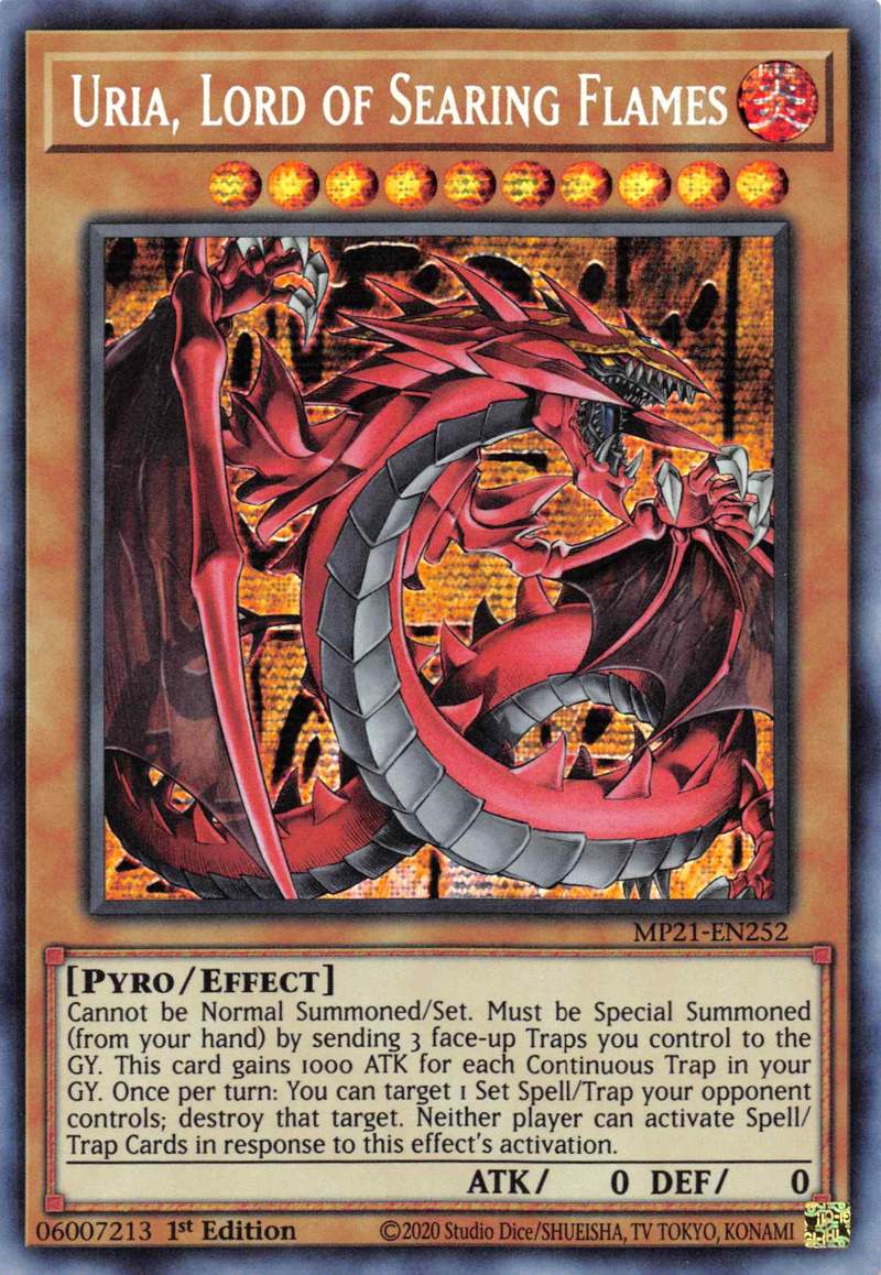 Uria, Lord of Searing Flames [MP21-EN252] Prismatic Secret Rare | The Gaming-Verse