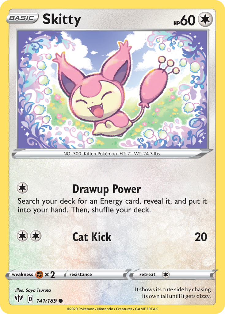 Skitty (141/189) [Sword & Shield: Darkness Ablaze] | The Gaming-Verse