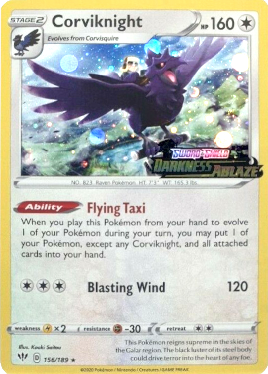 Corviknight (156/189) (Cosmos Holo) [Sword & Shield: Darkness Ablaze] | The Gaming-Verse