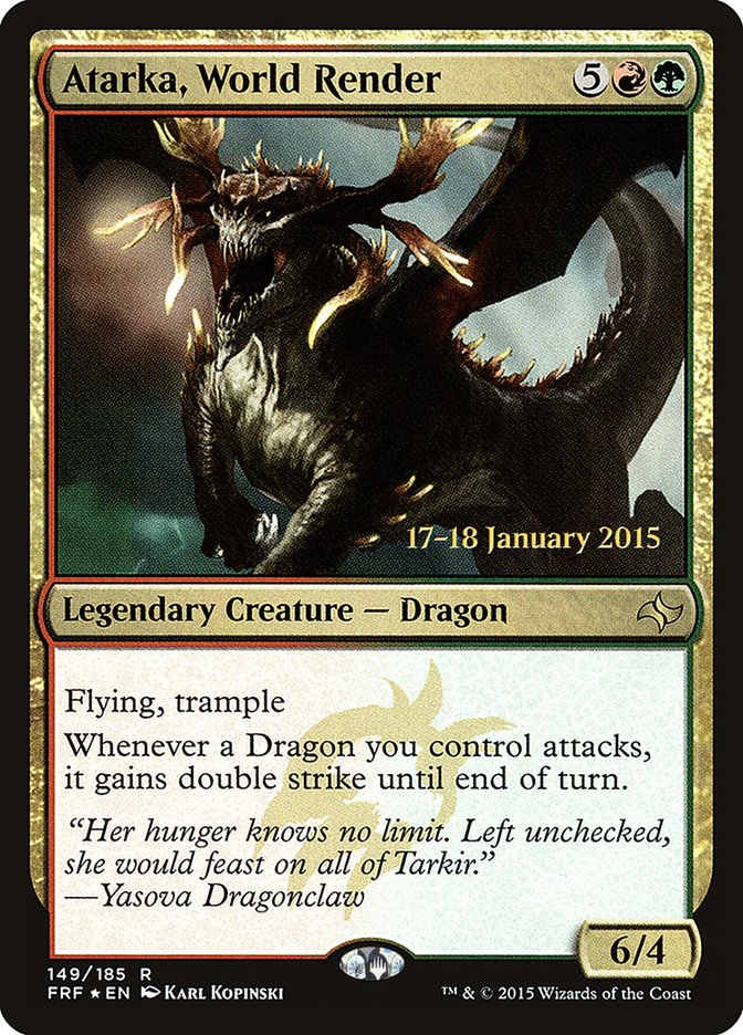 Atarka, World Render  (Prerelease) [Fate Reforged Prerelease Promos] | The Gaming-Verse