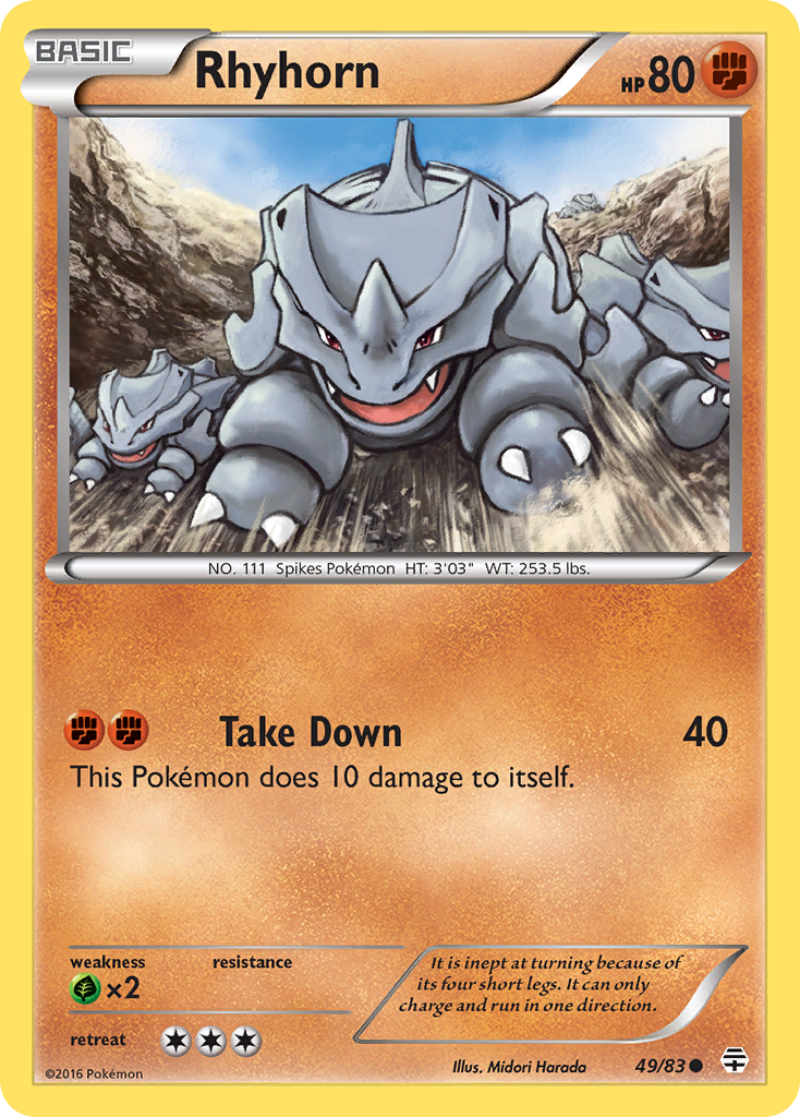 Rhyhorn (49/83) [XY: Generations] | The Gaming-Verse