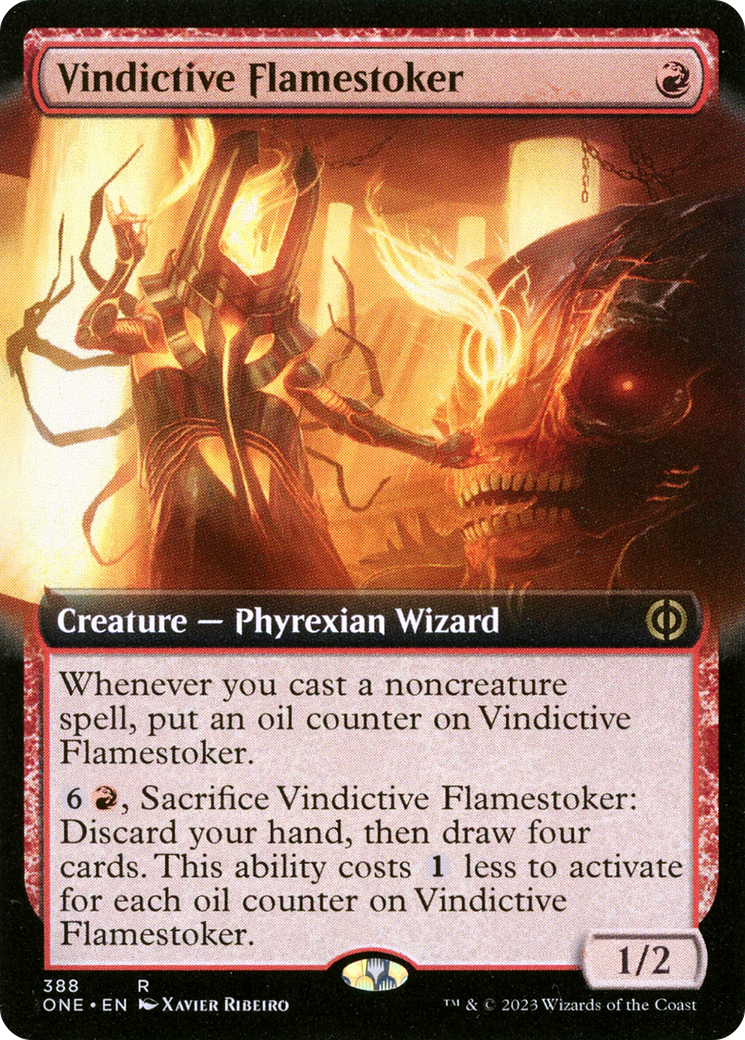 Vindictive Flamestoker (Extended Art) [Phyrexia: All Will Be One] | The Gaming-Verse