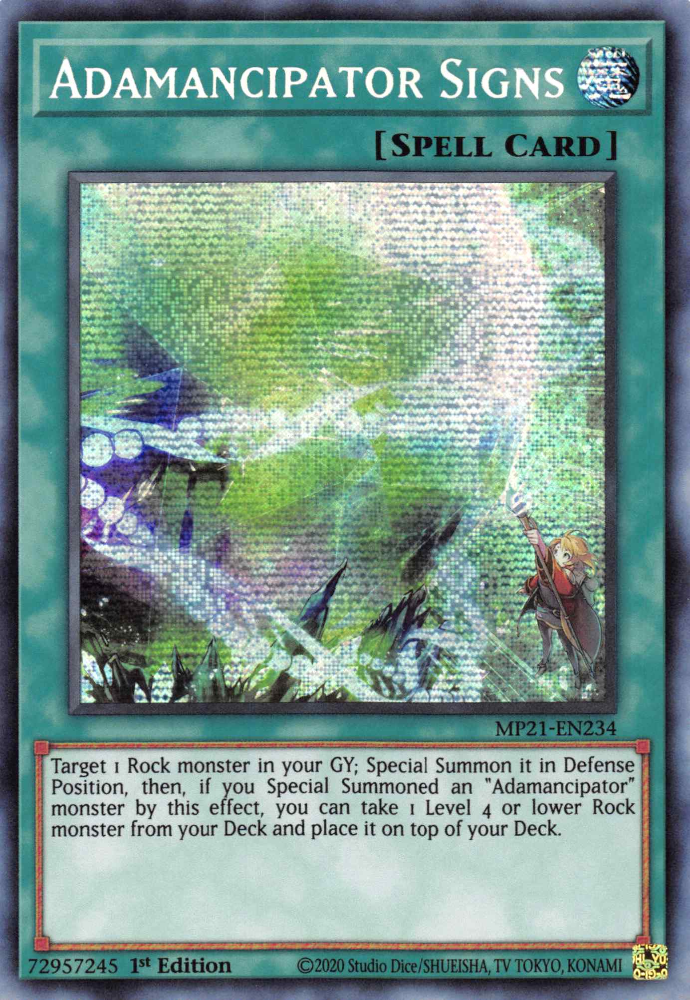 Adamancipator Signs [MP21-EN234] Prismatic Secret Rare | The Gaming-Verse