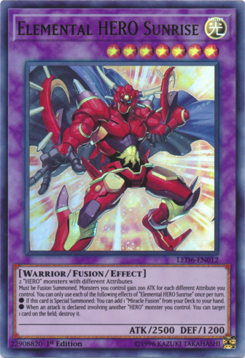 Elemental Hero Sunrise [LED6-EN012] Ultra Rare | The Gaming-Verse