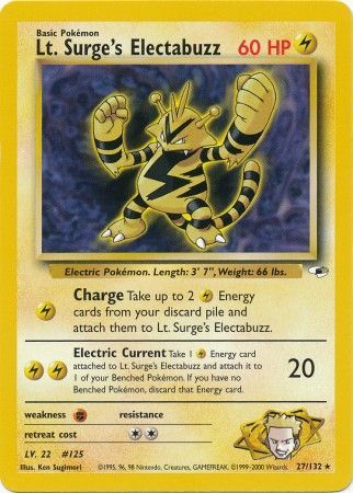 Lt. Surge's Electabuzz (27/132) [Gym Heroes Unlimited] | The Gaming-Verse