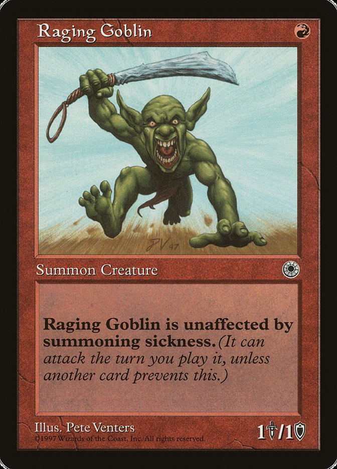 Raging Goblin (No Flavor Text) [Portal] | The Gaming-Verse