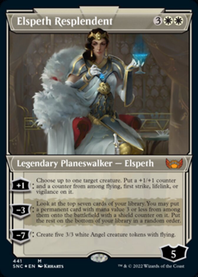 Elspeth Resplendent (Showcase Art Deco Foil Etched) [Streets of New Capenna] | The Gaming-Verse