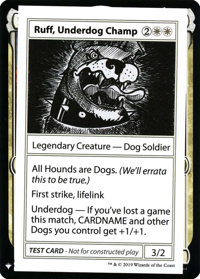 Ruff, Underdog Champ [Mystery Booster Playtest Cards] | The Gaming-Verse