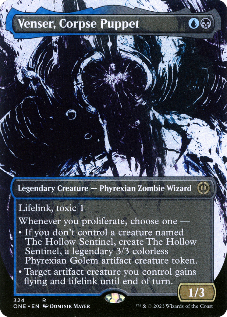 Venser, Corpse Puppet (Borderless Ichor) [Phyrexia: All Will Be One] | The Gaming-Verse