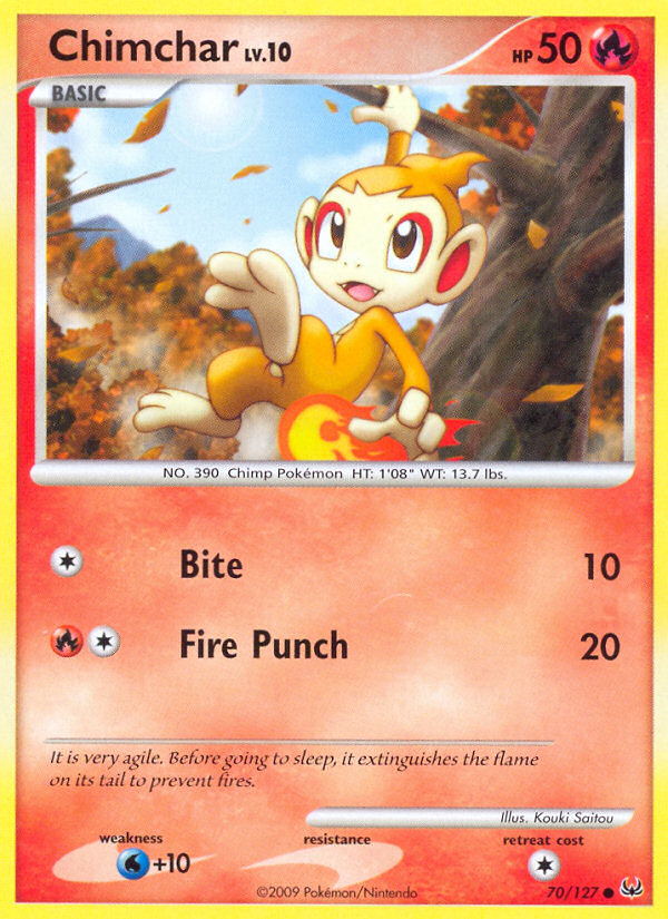 Chimchar (70/127) [Platinum: Base Set] | The Gaming-Verse